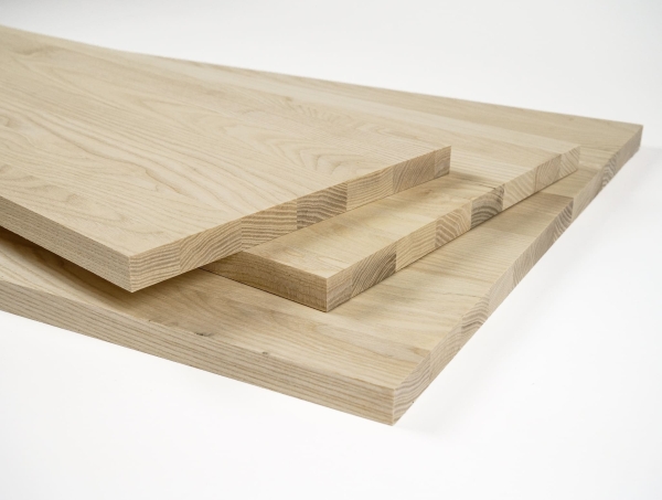 Solid wood edge glued panel Ash A/B 19mm, 2.5-3 m, full lamella, customized DIY